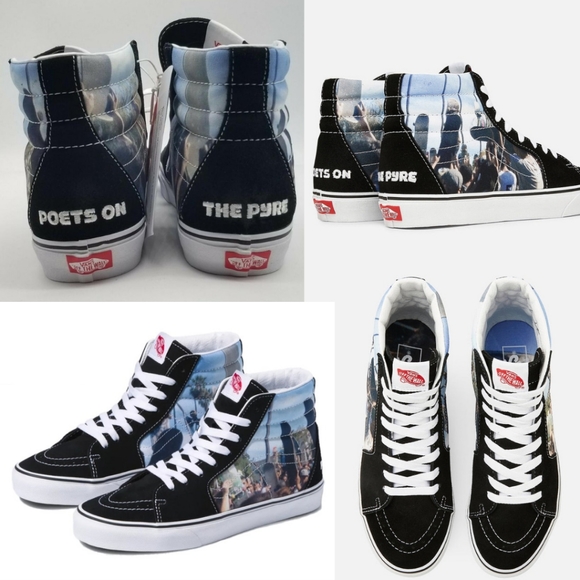 👩🏻🎨 Vans Sk8-hi Frances Stark "Poets on the Pyre" Museum of Contemporary Art - Picture 1 of 3